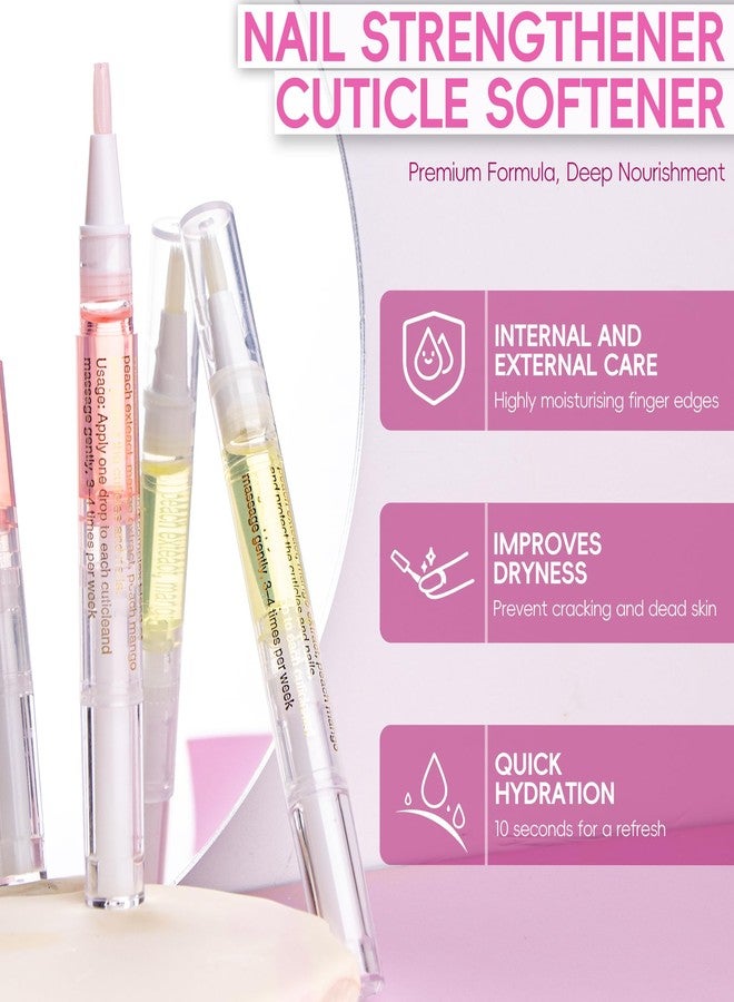 Foncomy 2PCS Cuticle Oil Pen for Nails,Nail Oil Pen for Nail Care,Cuticle Oil for Nails with Nail File,Nail Oil Cuticle Prevent Dry Cracking and Hangnails,Deep Nourishment(Pineapple & Peach Flavor) - Image 3